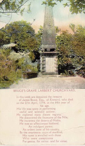 James Bruce of Kinnaird tombstone at Larbert Church