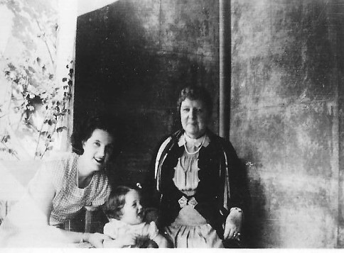 on the right Mrs Jane Orr, her granddaughter Zoe Turner on the left and her daughter Janie Ogilvie-Thomson in the middle. 